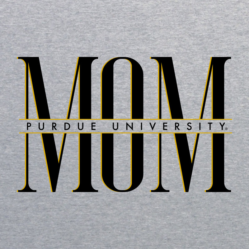 Purdue Classic Mom T-Shirt - Sport Grey