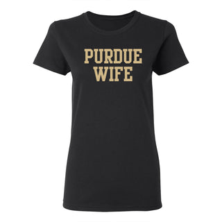 Purdue Boilermakers Basic Block Wife Women's T Shirt - Black