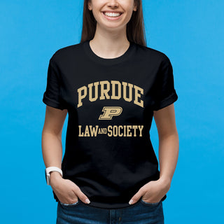 Purdue University Boilermakers Arch Logo Law - T-Shirt - Black