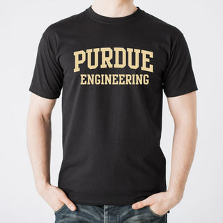 Purdue University Boilermakers Engineering Short Sleeve T Shirt - Black