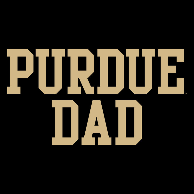 Purdue University Boilermakers Basic Block Dad Basic Sleeve T Shirt - Black