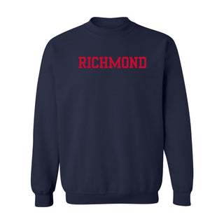 Richmond Spiders Basic Block Crewneck Sweatshirt - Navy