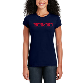 Richmond Spiders Basic Block Womens T Shirt - Navy