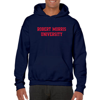 Robert Morris University Colonials Basic Block Hooded Sweatshirt - Navy