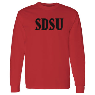 San Diego State Aztecs Basic Block Long Sleeve T Shirt - Red