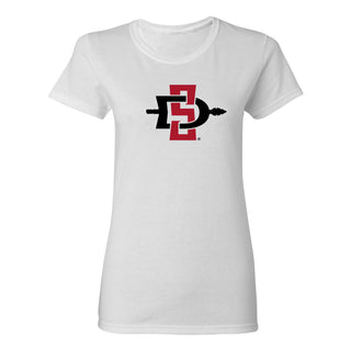 San Diego State Aztecs Primary Logo Womens T Shirt - White