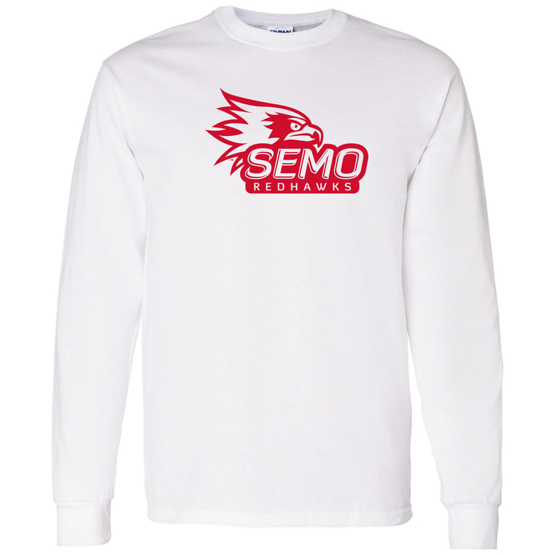 Southeast Missouri State University Redhawks Primary Logo Long Sleeve T-Shirt - White