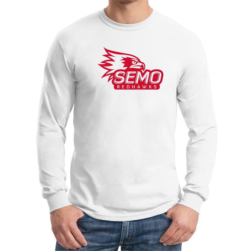 Southeast Missouri State University Redhawks Primary Logo Long Sleeve T-Shirt - White