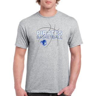 Seton Hall University Pirates Basketball Sketch Basic Cotton Short Sleeve T Shirt - Sport Grey