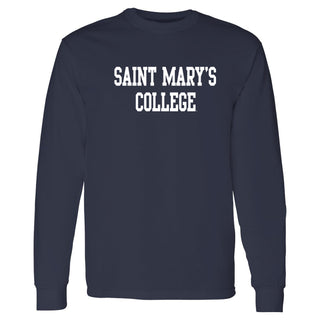 Saint Mary's College Gaels Basic Block Long Sleeve T Shirt - Navy