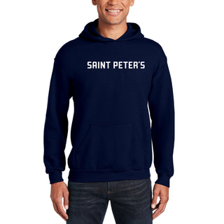 Saint Peter's University Peacocks Basic Block Hoodie - Navy