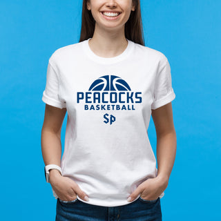 St Peter's University Peacocks Basketball Hype T-Shirt - White