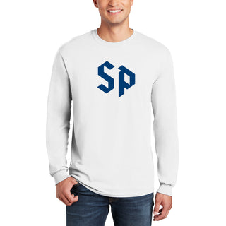 Saint Peter's University Peacocks Primary Logo Long Sleeve - White