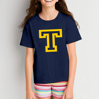 Trinity College Primary Logo  Basic Cotton Youth Short Sleeve T Shirt - Navy