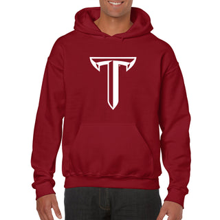 Troy University Trojans Primary Logo Cotton Hoodie - Cardinal