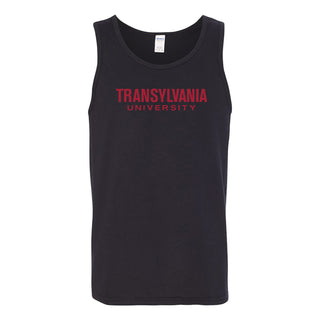 Transylvania University Pioneers Basic Block Tank Top - Black