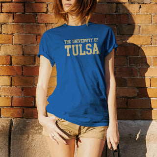 University of Tulsa Golden Hurricanes Basic Block Cotton T-Shirt - Royal