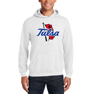 University of Tulsa Golden Hurricanes Primary Logo Cotton Hoodie - White