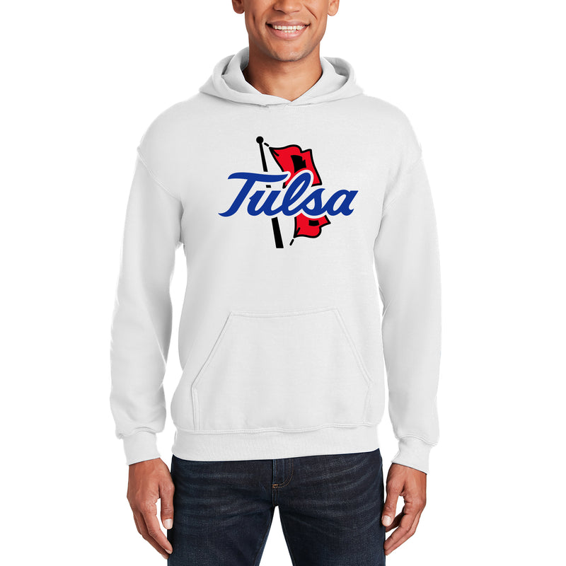 University of Tulsa Golden Hurricanes Primary Logo Cotton Hoodie - White