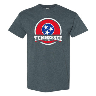 Tennessee Distressed Circle T-Shirt - Dark Heather