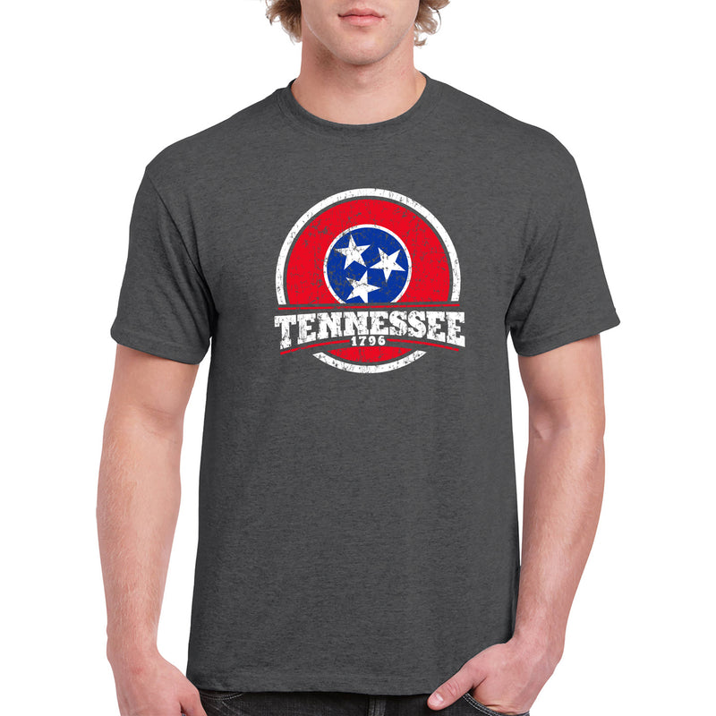 Tennessee Distressed Circle T-Shirt - Dark Heather