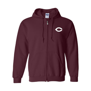 University of Chicago Wishbone C Zip Hoodie - Maroon