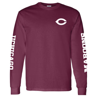 UChicago Double Sleeve Long Sleeve - Maroon