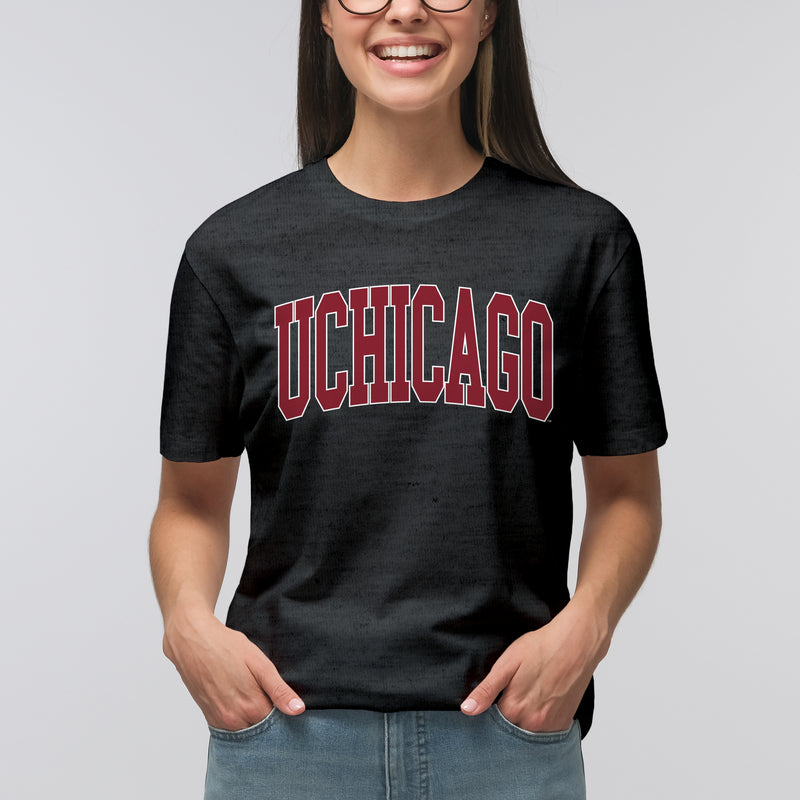 UChicago Maroons Mega Arch T-Shirt - Dark Heather