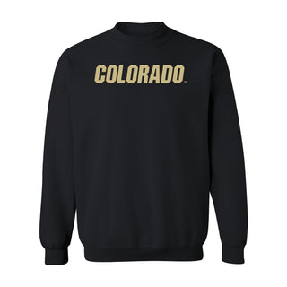 University of Colorado Buffaloes Basic Block Crewneck Sweatshirt - Black