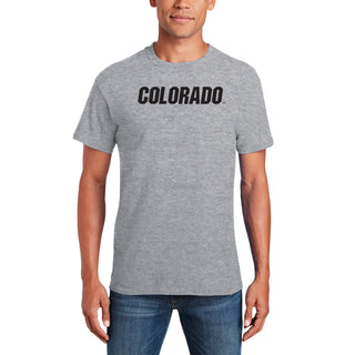 University of Colorado Buffaloes Basic Block T Shirt - Sport Grey
