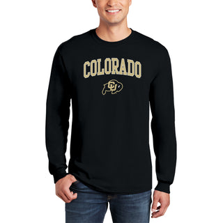 University of Colorado Buffaloes Arch Logo Long Sleeve T Shirt - Black