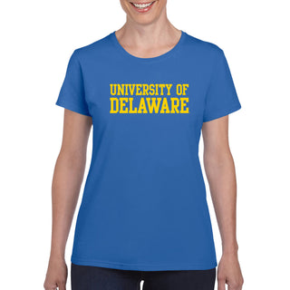 Delaware Blue Hens Basic Block Women's T Shirt - Royal