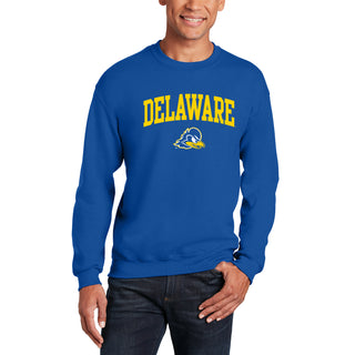 Delaware Blue Hens Arch Logo Crewneck Sweatshirt - Royal