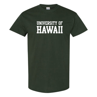 University of Hawaii Rainbow Warriors Basic Block Cotton T-Shirt - Forest