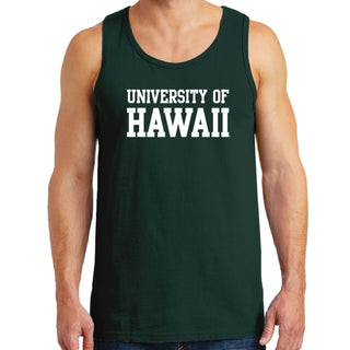 University of Hawaii Rainbow Warriors Basic Block Cotton Tank Top - Forest