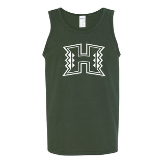 University of Hawaii Rainbow Warriors Primary Logo Cotton Tank Top - Forest