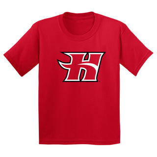 Hawaii Hilo Vulcans Primary Logo Youth T Shirt - Red