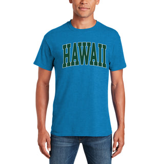 Hawaii Rainbow Warriors Mega Arch T-Shirt - Heather Sapphire