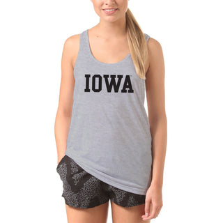 Iowa Hawkeyes Basic Block Tank Top - Sport Grey