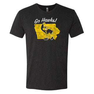 University of Iowa Hawkeyes Silhouette Herky Short Sleeve T Shirt - Vintage Black