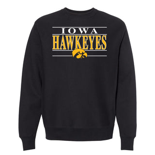 Iowa Headline Heavyweight Cross-Grain Crewneck Sweatshirt - Black