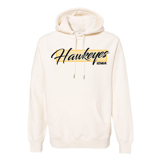 Iowa Screen Play Heavyweight Cross-Grain Hoodie - Bone