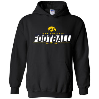 University Of Iowa Hawkeyes Football Charge Hoodie - Black