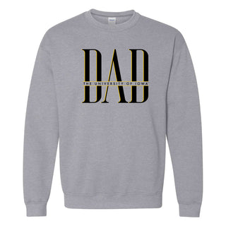 Iowa Classic Dad Crewneck - Sport Grey