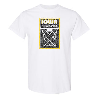 University of Iowa Hawkeyes Basketball Net Block T Shirt - White