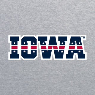 University of Iowa Hawkeyes Patriotic Wordmark, Team Color Crewneck