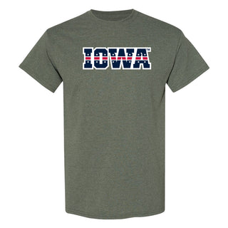 Iowa Hawkeyes Patriotic Wordmark T Shirt