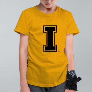 Idaho Vandals Primary Logo Youth T Shirt - Gold