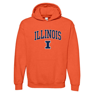 University of Illinois Fighting Illini Arch Logo Cotton Hoodie - Orange