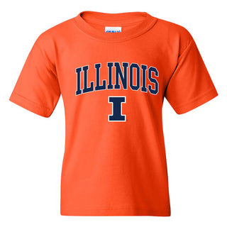 University of Illinois Fighting Illini Arch Logo Cotton Youth T-Shirt - Orange